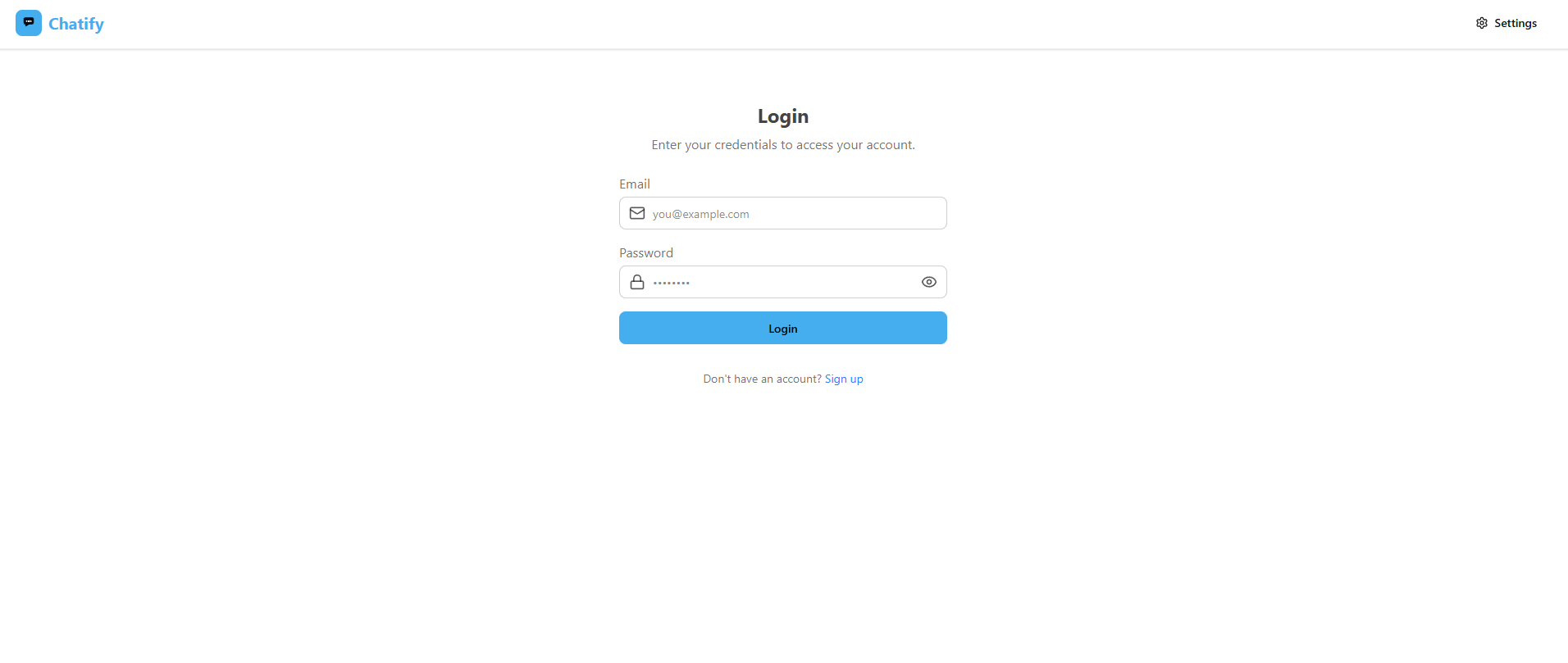 Chat Application screenshot